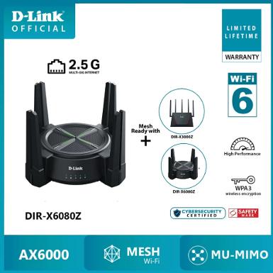 D-LINK DIR-X6080Z AX6000 Multi Gigabit Wi-Fi 6 Router