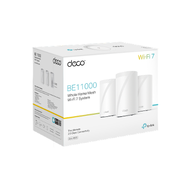 TP-LINK Deco BE65 (3-Pack) BE11000 Whole Home Mesh WiFi 7 System