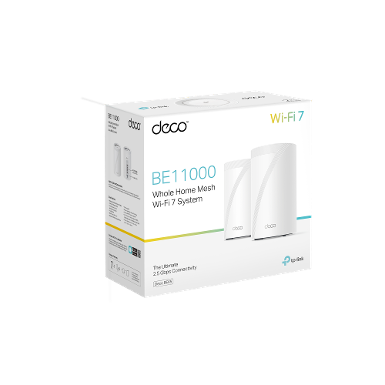 TP-LINK Deco BE65 (2-Pack) BE11000 Whole Home Mesh WiFi 7 System